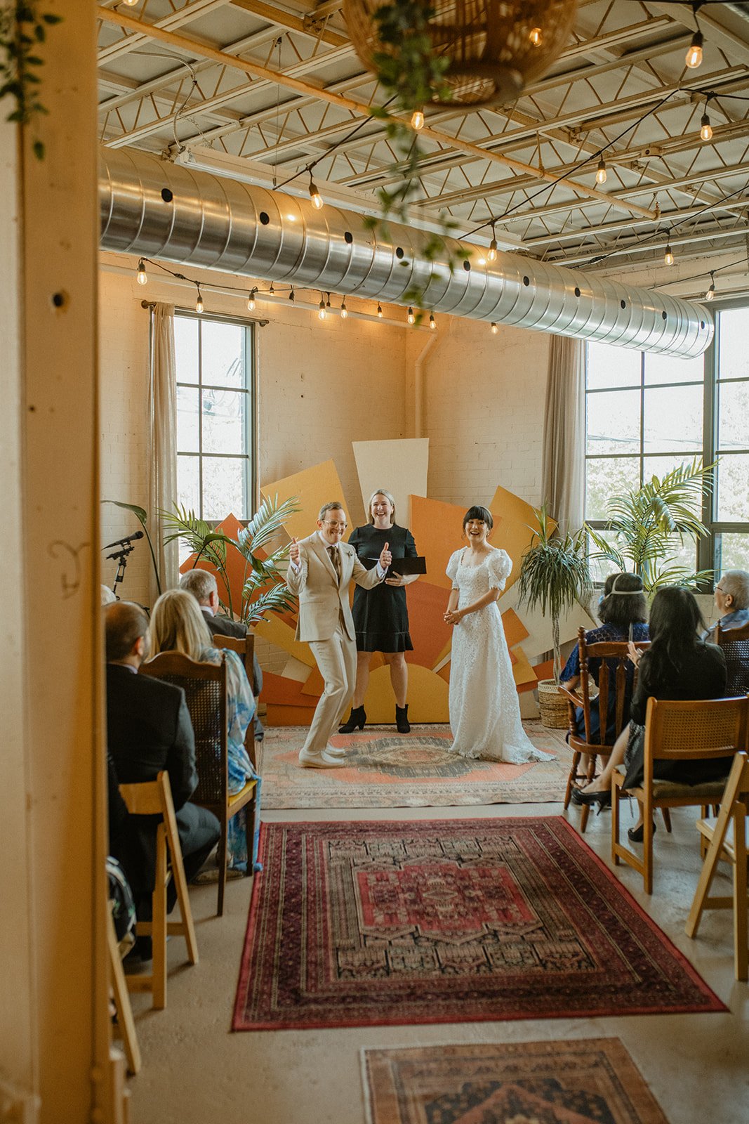 Wedding ceremony at Junto Studio