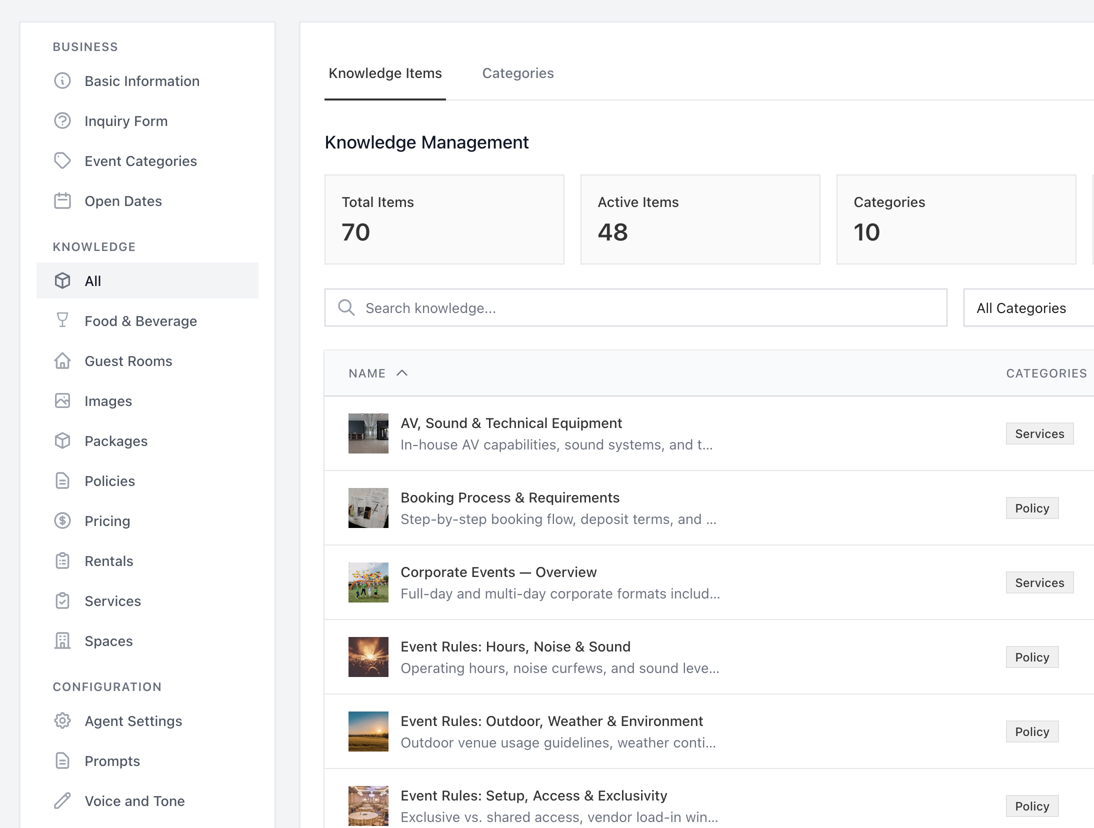 Line knowledge layer view